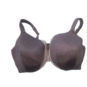 CACIQUE Bra. Dusty Plum with‎ Rose Dots  46DDD